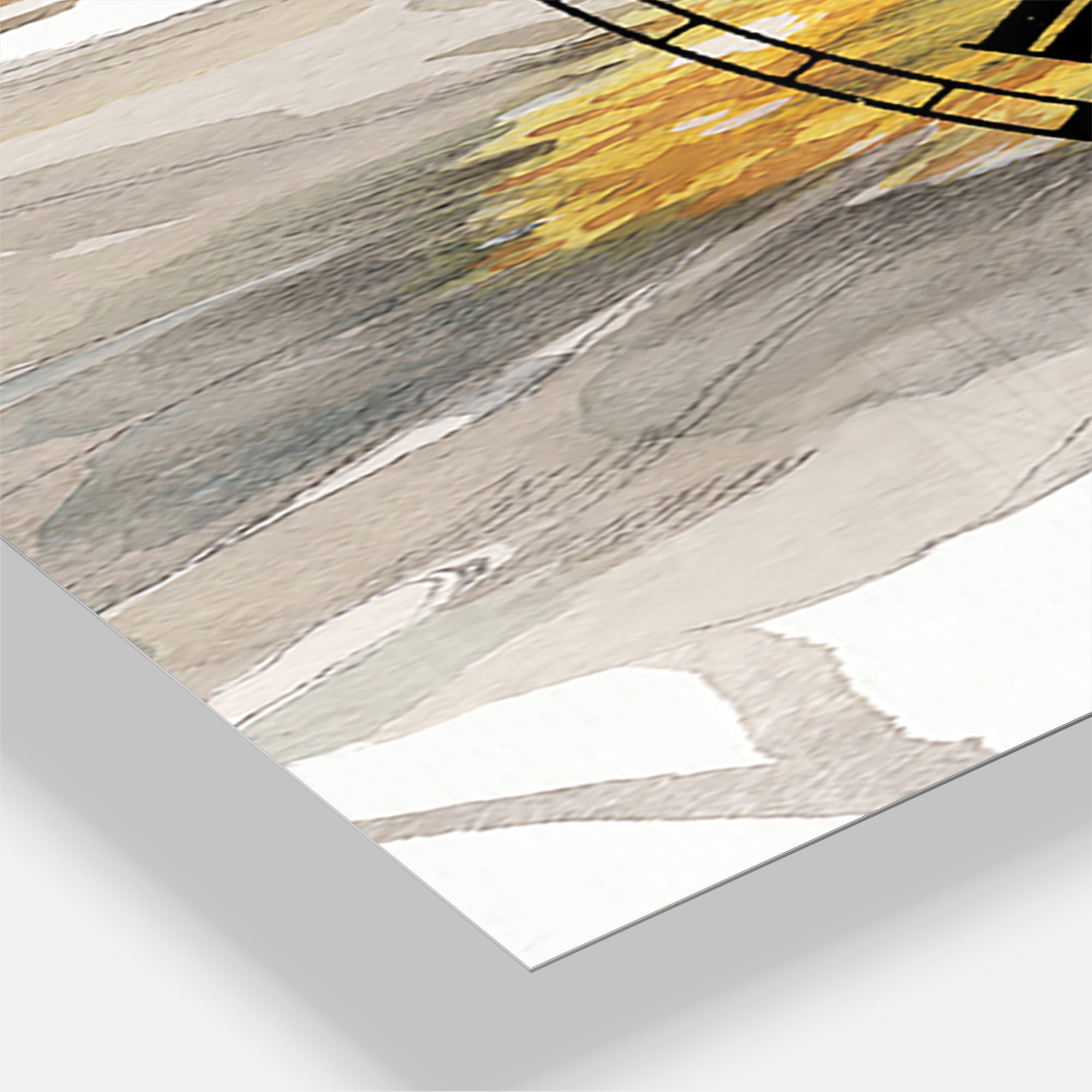 Designart 'Fields of Gold Watercolor Flower III' Traditional wall clock