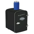 thumbnail image 3 of 6+1-Can 48-Watt Retro Mini Portable Fridge with Top-Mounted Active-Cooling Can Holder (Black), EFMIS171-BLACKPT, 3 of 4