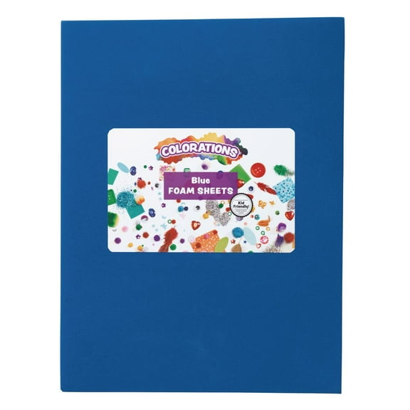 Colorations Blue Foam Sheets - 10 Pack