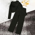 thumbnail image 6 of Wavsuf 8-14 Years Old Girls Winter Long-Sleeved Sweater Large And Medium-Sized Girls' Pullover Hoodie Pant Two-Piece Set Black Size 10Y, 6 of 6