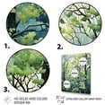 thumbnail image 3 of Designart "Spring Blooms Green American Basswood Tree IV" Landscapes Framed Wall Art - Country Green Tree Entryway Framed Wall Art Print, 3 of 6