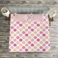 thumbnail image 3 of Ambesonne Colorful Quilted Bedspread Set 3 Pcs, Geometric Dots Circles, Queen Size, Multicolor, 3 of 3