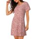 thumbnail image 2 of Fotbe Rose Gold Glitter Bata de Dormir para Mujer con Estampado, Camisón de Algodón de Manga Corta, Ropa de Dormir Casual, 2 of 6