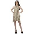 thumbnail image 2 of Moomaya Tunique Imprimée Robe Débardeur Robe Évasée Col Licou Mini Robe d'Été, 2 of 4