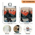 thumbnail image 5 of Yayeee 2 Pack Qtip Holder Bathroom Cotton Swab Canister with Lid Clear Dispenser Set, Mountains at Dawn, 5 of 6