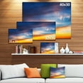 thumbnail image 3 of Sunset Dramatic Yellow Sky Clouds - Seashore Canvas Art Print, 3 of 4