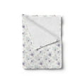 thumbnail image 2 of Floral Soft Flannel Fleece Blanket, Flowers in Pastel Tones on Plain Background Spring Vintage Inspired, Cozy Plush for Indoor and Outdoor Use, 70" x 90", White Violet and Pale Blue, by Ambesonne, 2 of 5