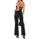 thumbnail image 3 of Conjunto de dos piezas con hombros descubiertos para mujer: top sin tirantes y pantalones anchos. Poliéster. Tallas S-L. Conjunto de verano., 3 of 7