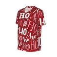 thumbnail image 6 of Fotbe Ho Pattern Funny Christmas Baseball Jersey Shirt for Men and Women, Casual Short Sleeves Button Down T-Shirt-Small, 6 of 9