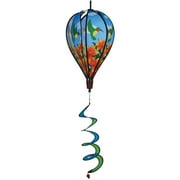 In The Breeze 1059 — Hummingbird Lily Hot Air Balloon — Colorful Outdoor Wind Spinner for Your Yard or Garden