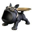 thumbnail image 1 of yuksok Dog Desk Storage Tray Statue Fruit Tray Animal Sculpture Desk Sundries Container Black, 1 of 3
