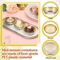 thumbnail image 5 of 50 Pcs Mini Baking Cups with Lids Tutuviw Mini Cake Containers with Clear Dome Lids Cookies Muffins Dome Box for Desserts Cupcake Pans Cheesecake Cake Wedding Birthday Party Buffet (Gold), 5 of 7