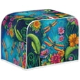 thumbnail image 3 of Printed Toaster Cover for 4 Slice Long Slot, Floral Bread Maker Washable Dust Protection Kitchen Small Appliance Cover with Top Hook, 3 of 8