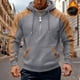 thumbnail image 1 of pstuiky camisas de manga larga para hombre, Pantalón corto informal de color liso para hombre, para exteriores, con bolsillo, cremallera y manga larga con capucha top de hombre xxl, 1 of 5