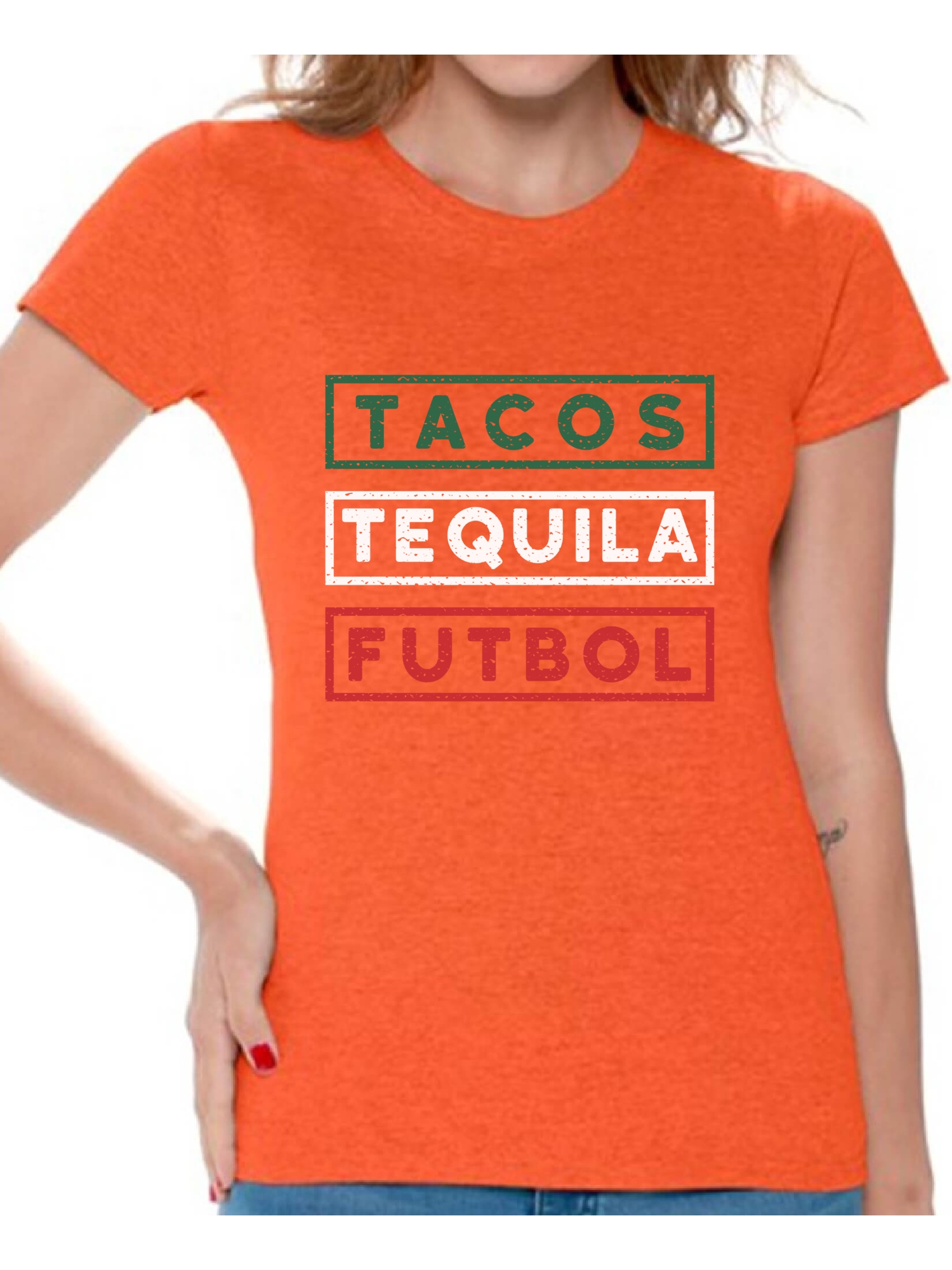 Awkward Styles Tacos Tequila Futbol Shirt for Women Mexico Shirt Tacos and Tequila Futbol Fan T