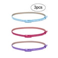 thumbnail image 3 of INSPIRE CHIC Women's Single Prong Buckle PU Skinny Belts Light Blue+Rose Red+Purple, 3 of 7