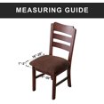 thumbnail image 2 of Stretch Diagonal Jacquard Waterproof Chair Seat Covers for Dining Room Chairs Covers Dining Chair Seat Covers Kitchen Chair Covers with Buckle (Coffee,2), 2 of 7