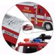 thumbnail image 1 of Modelo de camión de bomberos 1/32, juguete para tirar hacia atrás, coches de simulación de música ligera (coche cisterna de agua) Likrtyny Para estrenar, 1 of 9