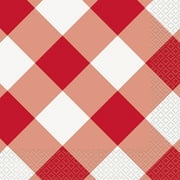 Red Buffalo Plaid Paper Luncheon Napkins, 6.5in, 20ct