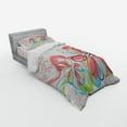 thumbnail image 2 of Ambesonne Flower Bedding Set 3 Pcs, Floral Haze, Twin, Multicolor, 2 of 2