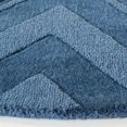 thumbnail image 3 of Safavieh Impressions Matthew Chevron Wool Area Rug, Blue, 5' x 5' Round, 3 of 8