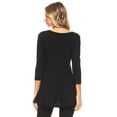 thumbnail image 3 of Women's Peplum Knit Top, Black, S, 3 of 4