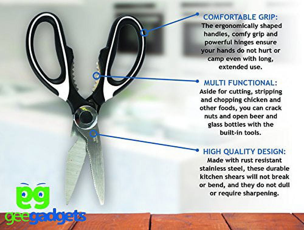 Kitchen Scissors,Myvit Poultry Shears Heavy Duty Meat Scissors,Dishwasher  Safe Multipurpose Stainless Steel Utility Food Scissors for  Chicken,Poultry,Fish,Herb 