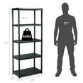 thumbnail image 2 of Gymax 2 PCS 5-Tier Ventilated Shelving Storage Rack Free Standing Multi-Use Shelf Unit, 2 of 10