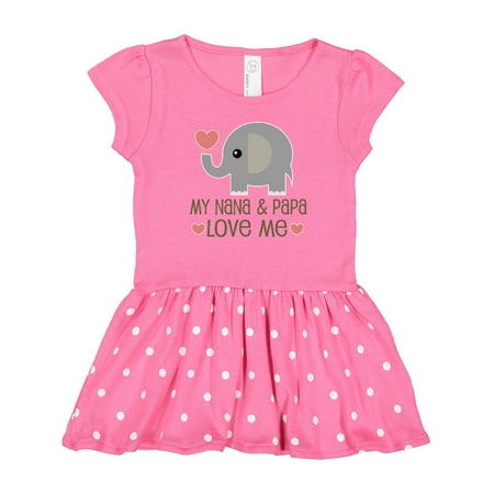 

Inktastic My Nana and Papa Love Me Gift Baby Girl Dress