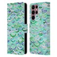 thumbnail image 1 of Head Case Designs Officially Licensed Micklyn Le Feuvre Marble Patterns Mosaic In Mint Quartz And Jade Leather Book Case Compatible with Samsung Galaxy S22 Ultra 5G, 1 of 6