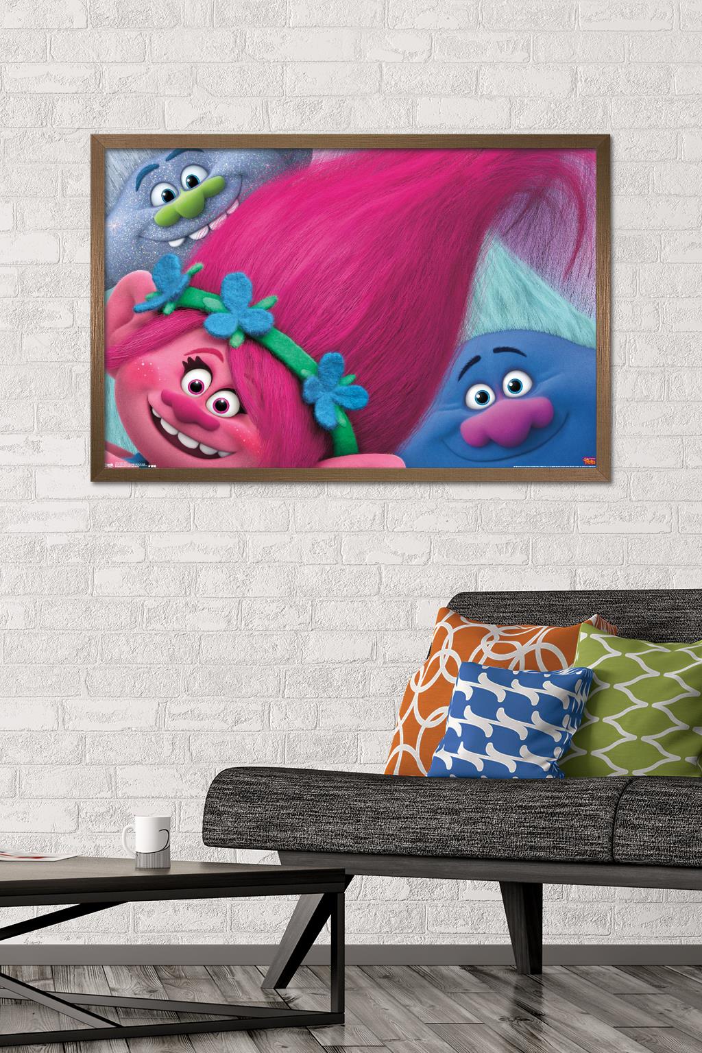 Trolls - Hair Wall Poster, 22.375" x 34" Framed