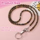 thumbnail image 2 of Uxcell 34.6" Cinta para Gafete de Maestro con Clips para Mujeres, Cinta de Cuentas, Regalos Lindos para Maestros, Cadenas, Llavero, Marrón Oscuro, 2 of 6
