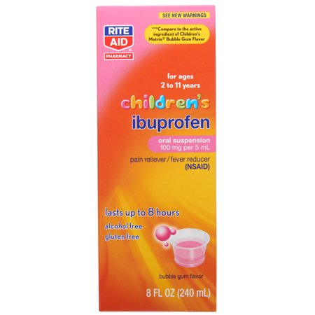 Rite Aid Children s Ibuprofen  Bubble Gum  100mg - 8 fl oz
