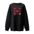 thumbnail image 3 of Qertyioot Chemise Cœur d'Amour Pull de la Saint-Valentin, Femmes Manches Longues Col Rond Hauts Blouse Ample Imprimé Graphique Sueur, 3 of 6