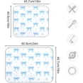 thumbnail image 3 of Blue Bow Ribbon Dish Drying Mat for Kitchen Countertop 18x24 Bowknot White Coquette Pattern Large Drying Mat Reusable Quick Dry Dish Sink Mats Easy Clean Decorative Essentials, 3 of 7
