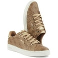 thumbnail image 5 of Guess Beckie Women's Low Top Lace Up Synthetic Sneakers In Beige Size 6.5, 5 of 6