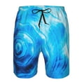 thumbnail image 4 of Kll Blue Shell Men'S Casual Summer Beach Shorts Hawaiian Shorts With Pockets-Small, 4 of 9