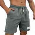 thumbnail image 5 of Aimik Mens Casual Shorts Elastic Waist Bottom Patch Mens Lounge Shorts Summer Soft Comfort Shorts for Home or Weekend, 5 of 5