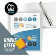 thumbnail image 3 of OS Plus 1 Inch O-Ring Simple View Binder, White, 12-Pack, 5-Tab Dividers 1 Set, 3 of 8