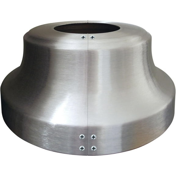 Super Tough USA Made High Profile Split Trumpet Flash Collar for 5" Diameter Pole 16" Outside Diameter Satin | Flag Pole Hardware Flash Collars for Outdoor Flagpole | Available in 3 Finishes