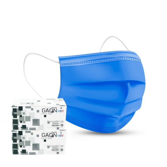 Cubrebocas Tricapa para Niños 100pz Azul Gaon Tricapa