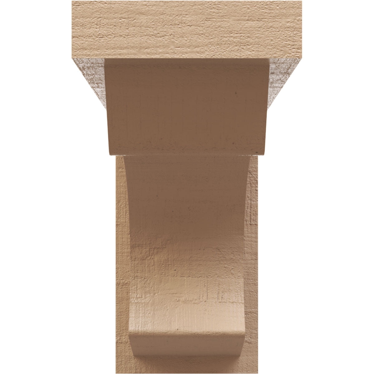 4"W x 12"D x 8"H Classic Emerson Rough Cedar Woodgrain TimberThane Corbel, Primed Tan