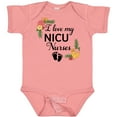 thumbnail image 3 of Inktastic I Love My Nicu Nurses with Baby Footprints and Flowers Boys or Girls Baby Bodysuit, 3 of 5