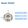 thumbnail image 2 of 25 Pack R4AZZ Deep Groove Ball Bearings 1/4" ID x 3/4" OD x 9/32" Height  ABEC3, 2 of 6