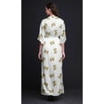 thumbnail image 5 of Bimba Rayon Butterflies Butterfly Printed Womenâ€™s Long MaxiÂ&nbsp;DressÂ&nbsp;Gown With Side Slit-Large, 5 of 6