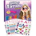 thumbnail image 1 of Kit de tatuaje temporal con purpurina, mariquita morada, con 175 tatuajes, 1 of 8