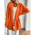 thumbnail image 4 of Cardigan Ouvert en Tricot Uni Décontracté à Manches Longues avec Poche pour Femmes, 4 of 18