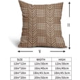 thumbnail image 5 of Brown Decorative Pillow Covers 16x16 Inch Set of 2, Boho Cream Dots Herringbone Striped Pattern Bohemian Print Throw Pillow Cases Outdoor Cushion Covers Modern Farmhouse Sofa Couch Bed Decor, 5 of 6