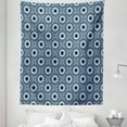 thumbnail image 1 of Blue and White Tapestry, Circles with Floral Elements and Dots Abstract Eye Retro, Fabric Wall Hanging Decor for Bedroom Living Room Dorm, 5 Sizes, Slate Blue Black White, by Ambesonne, 1 of 1