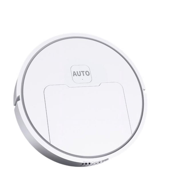 White White Automatic Cordless Sweeper Robot, Wet Dry Cleaning Modes With 400Pa Suction Power, Compact Space Saver